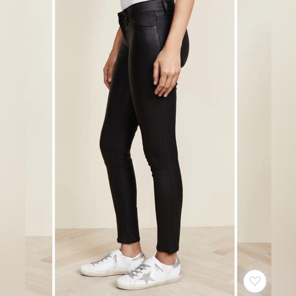 DL1961 Emma Low-rise Coated Skinny Jeans
